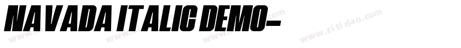 Navada Italic Demo字体转换